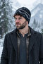 Men's Patterned Winter Beanie Striped Geometric Model Daily Snow Beanie - 7