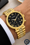 Men's Wristwatch with Calendar Steel Band Steel Case Bracelet Gift Gold Sdcms1107