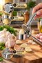 Lucci Stainless Steel Garlic Crusher – Practical and Ergonomic Kitchen Garlic Press 12 X 6 cm