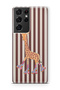Samsung Galaxy S21 Ultra Compatible Cute Giraffe Pattern Transparent Phone Case