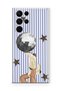 Samsung Galaxy S23 Ultra Compatible Disco Ball Patterned Transparent Phone Case