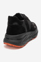 Men's thick soled sneaker shoes real leather taven black - 3