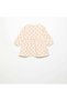 Long-Sleeved Printed Dress Beige - 3