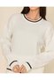 Women Ivory Textured Crew Neck Sweater - 4