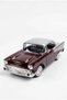 1957 Chevrolet Belair Claret Red 1/24 Diecast Metal Model Car - 5
