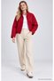 High Collar Zippered Plaid Bomber Jacket - 4