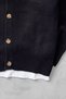 Men's Winter Buttoned Knitwear Cardigan Regular Tight Weave Basic Cardigan - Black - 3