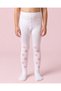 11. Girls Pink & White Full Length Printed Tights Pack Of 2 - 2