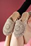 Oval Wicker Embroidered Closed-Front Slippers - 3