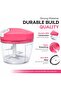 Manual Vegetable Chopper 500ml | 3 Stainless Steel Blades | Easy Pull Cord | Compact Kitchen Cutter for Onion, Garlic & Veg (Pink) - 6