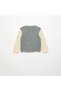 Contrast Long-Sleeved Sweater Grey - 4