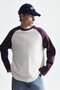 Color Blocked Textured Sweatshirt