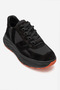 Men's thick soled sneaker shoes real leather taven black - 2