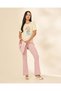 Women Cream Printed Ribbed T-Shirt - 5