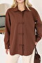 Women's Chinese Buttoned Trendy Basic Stylish Casual Shirt Suitable for Hijab - 7