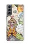 Samsung Galaxy S21 Compatible Vintage Winnie Pooh Collage Pattern Transparent Phone Case