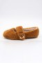 Plush Home Slippers with Single Strap Buckle Detail