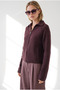 Women's Plum Stitching Detailed Double-Sided Zippered Knitwear Jacket Ckt-19000542 - 2