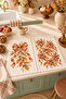 Copper Ribbon Bow and Oak Leaf Patterned 2-Piece Kitchen Towel Set 35X55 - 5