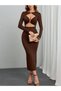 Rochie maxi, maro - 2