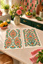 Paisley Garden Shawl and Floral Patterned Kitchen Towel Set of 2 35X55 - 5