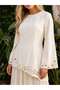 Rochie maxi, crem - 5