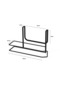 Under-Cabinet Snap-On Paper Towel Holder Metal White – No Drilling Required between Shelves Kitchen Roll Napkin Holder Hanger Organizer - 2