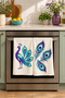 Peacock Jewel Purple Turquoise Peacock and Feather Pattern 2-Piece Kitchen Towel Set 35X55 - 2