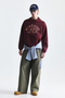 Oversize Printed Crew Neck Sweatshirt - 3