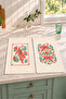 Coral Tiger Tiger and Flower Patterned 2-Piece Kitchen Towel Set 35X55 - 4