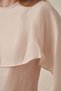 Cape Detailed Linen Blouse - 4