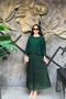 Women's Bat Sleeve Two Layered Lace Chiffon Dress Sun485