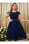 Rochie de ocazie, albastru - 3