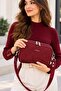 Women's Suede 5-Compartment Shoulder and Crossbody Bag (Size 27X18 cm) - 4