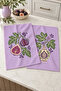 Fig Hall Lilac Purple Fig and Vase Patterned 2-Piece Kitchen Towel Set 35X55 - 3