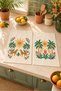 Sun Courtyard Cream Leopard Palm and Sun Patterned 2-Piece Kitchen Towel Set 35X55