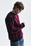 Relax Fit Color Block Sweater - 4