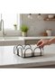Metal Wire Napkin Holder Black – Table & Countertop Square Paper Napkin Stand Kitchen Napkin Holder - 3