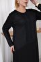 Plus Size Gold Stone Lace Detailed Dress - 7