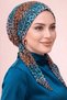 Women's Multi-Colored Leopard Patterned Ready-To-Wear Scarf with Tie at the Back, Practical Shawl Bonnet