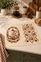 Tea Heritage Teapot and Floral Patterned Kitchen Towel Set of 2 35X55