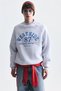 Oversize Printed Crew Neck Sweatshirt - 2