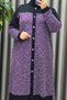 Women's Clothing Plus Size Buttoned Tweed Fabric Cap - 4