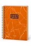 2027 Yaldiz Series Orange Marble Daily Spiral Agenda 17X24 - 2