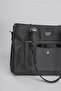 Women's Shoulder Bag with Zippered Front Pocket, Textured and Patent Leather Detailed Daily Stylish Bag Black 18316 - 4