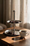 Aurea 2-Tier Steel Serving Tray for Snacks, Cookies, and Fruits