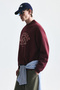 Oversize Printed Crew Neck Sweatshirt - 4