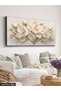 Textured Appearance Delicate White Flower One Piece Canvas - Canvas Painting