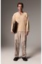 Monta Men's Washable V-Neck Mink - Beige Sweatshirt - 5