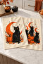 Midnight Cat Cat and Pumpkin Patterned 2-Piece Kitchen Towel Set 35X55 - 4